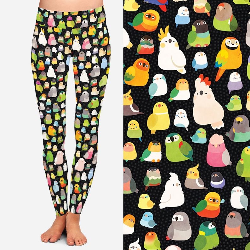 Bird Loafs Leggings - Size 2XL-4XL Waist, US size 20+