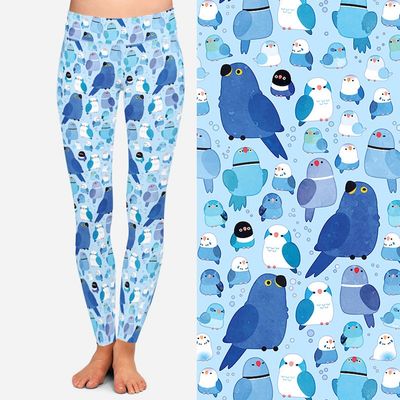 Blue Birds Leggings - Size 2XL-4XL Waist, US size 20+