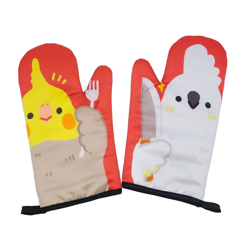 Cockatiel - Cockatoo Oven Mitt Pair