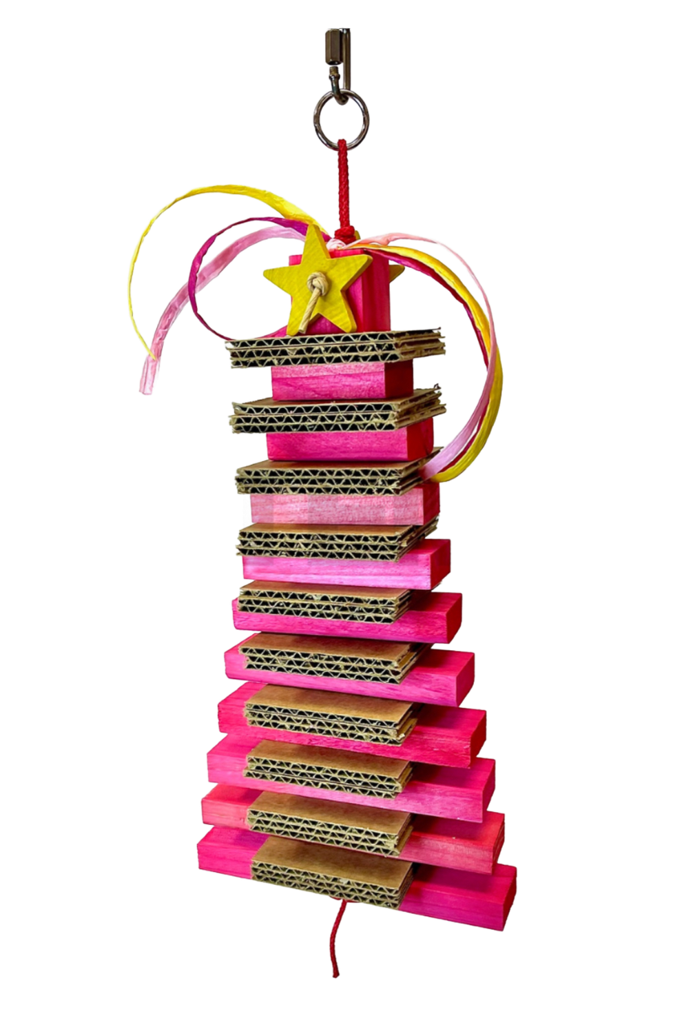 PINK Large Wood Tree - by Bite Me Birdie Bird Toys