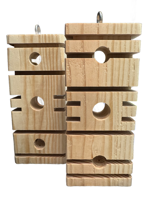 Medium Fantastic Foraging Block with Stainless Eye Hook by Birdie Buddy