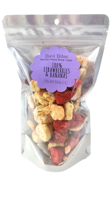 100% Freeze Dried Strawberries &amp; Bananas by Bird Bites Generous 1.5 Cup Size