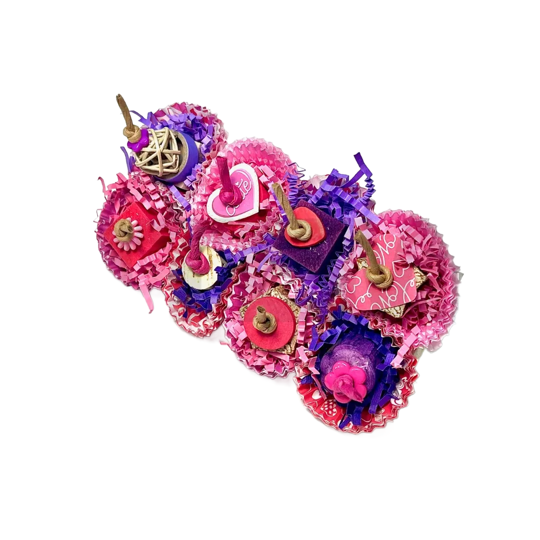 Lucy Small Valentine -  cage mount toy by Bite Me Birdie