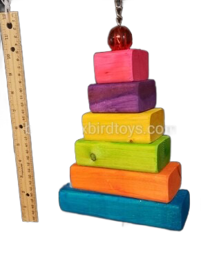 Pyramid Hanging Toy Stainless by Birdie Box Bird Toys