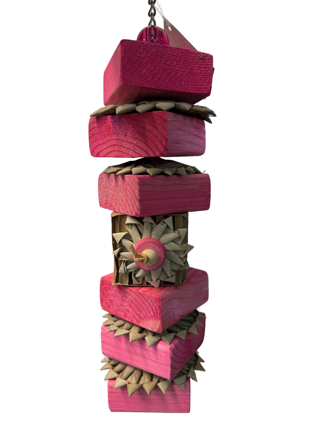 XL Flower Block Hanging Toy by Birdie Box Bird Toys