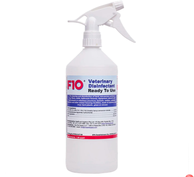 F10 Ready to Use Veterinary Disinfectant Cleanser with Trigger Spray 1 Liter