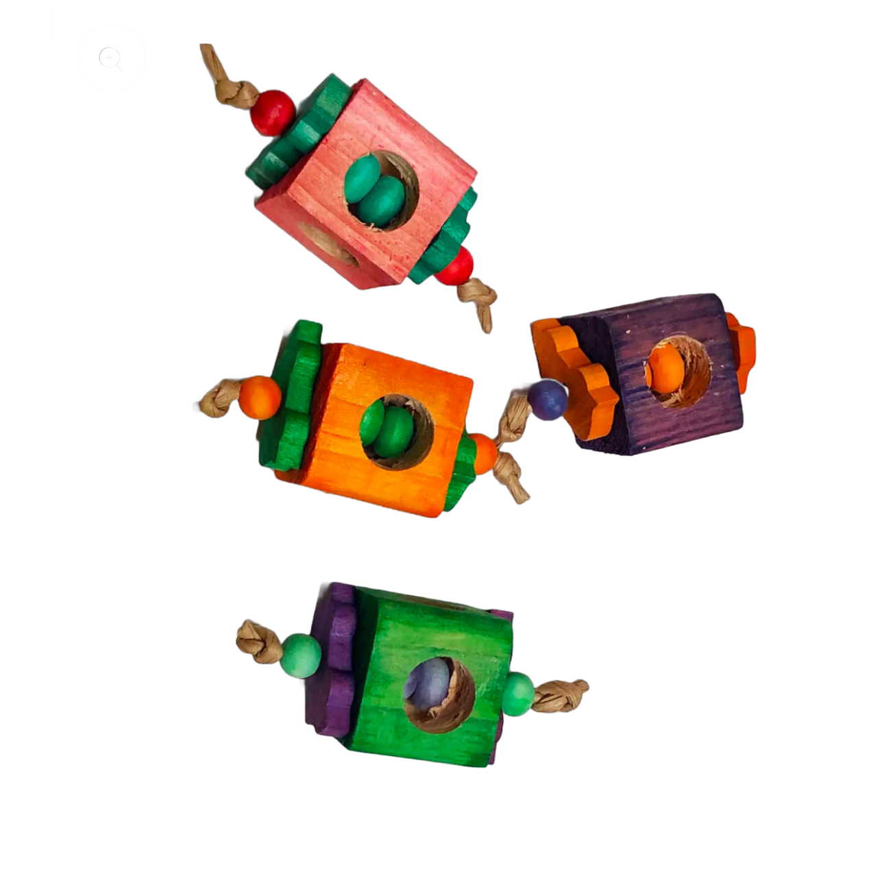 Wood Foraging Foot Toy by PDS Parrot Toys