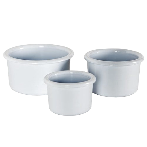 White Impact Resistant Feeding Crock Medium - By Caitec - Featherland Paradise