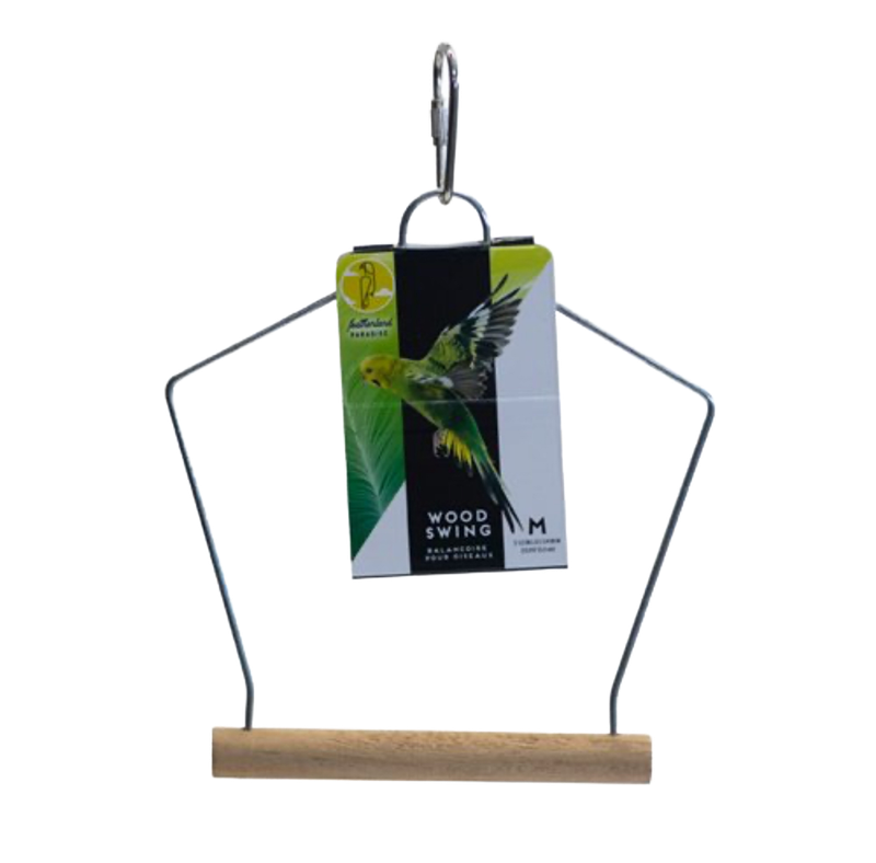 Wooden Swing for Tiny Birds by Caitec - Featherland Paradise
