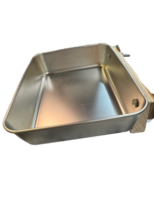 Medium Stainless Steel Rectangle Toy Bucket, perfect for Foot Toys and Toy Parts - Medium Parrots by Parrotsrus