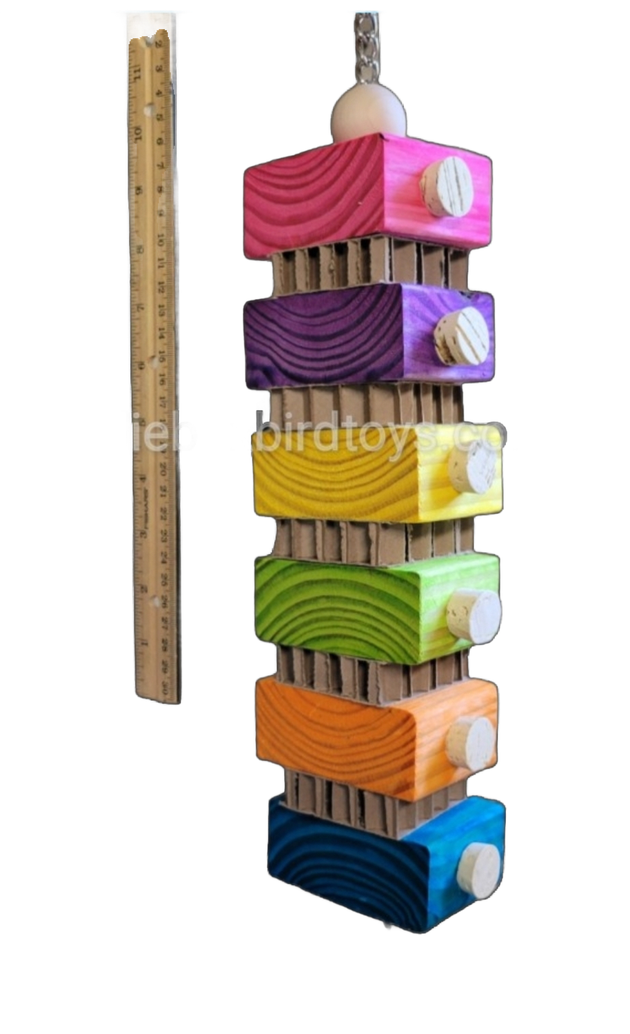 Cork Pop Stainless by Birdie Box Bird Toys