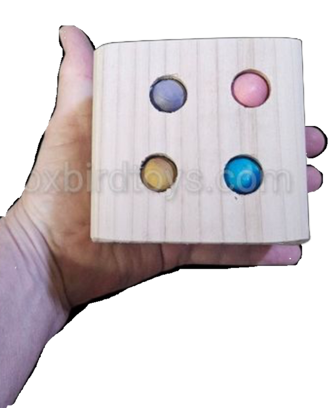 Dice! Roll XXL Hardwood Floor Toy by Birdie Box Bird Toys