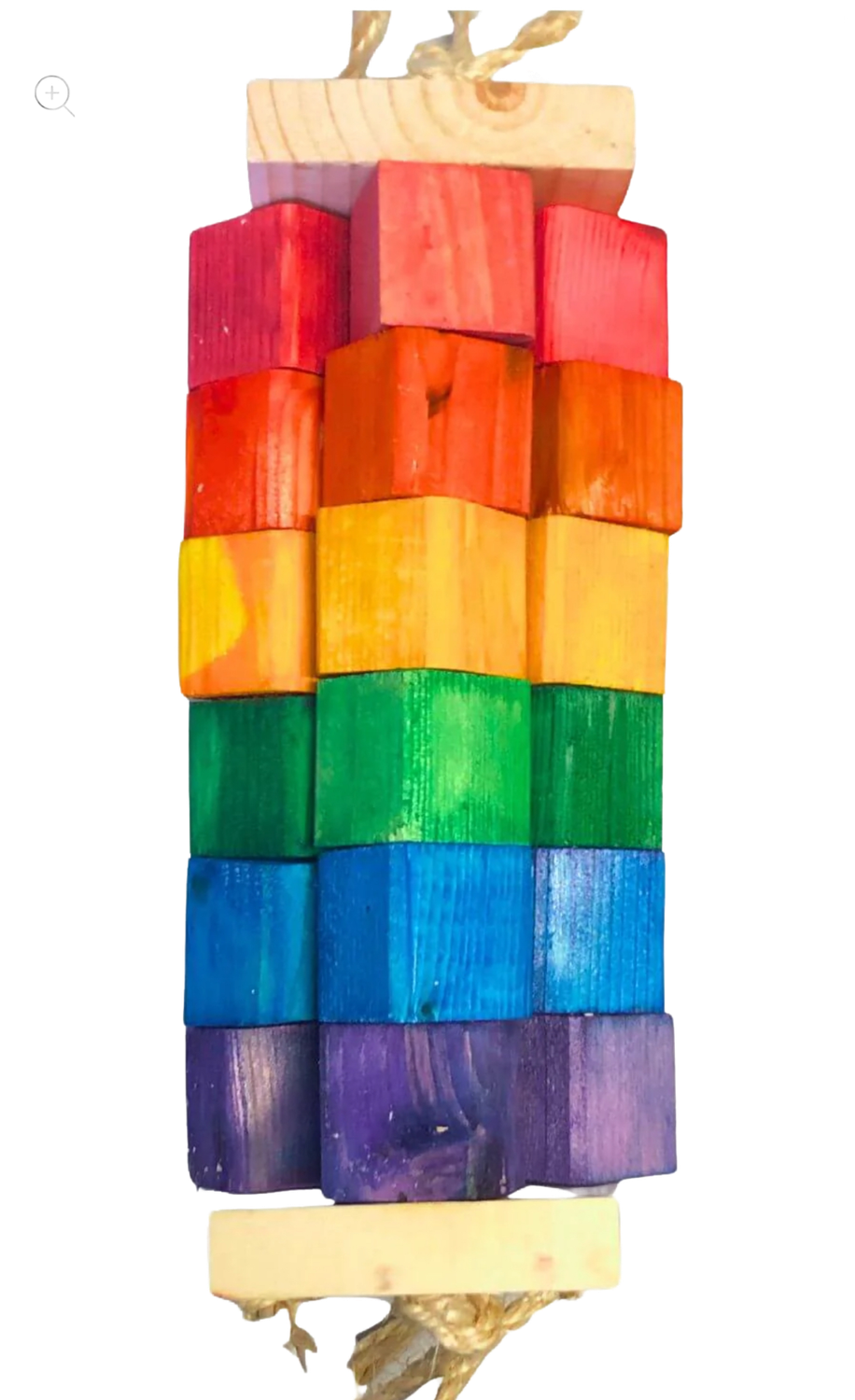 Rainbow Wood Tower Large by PDS Parrot Toys