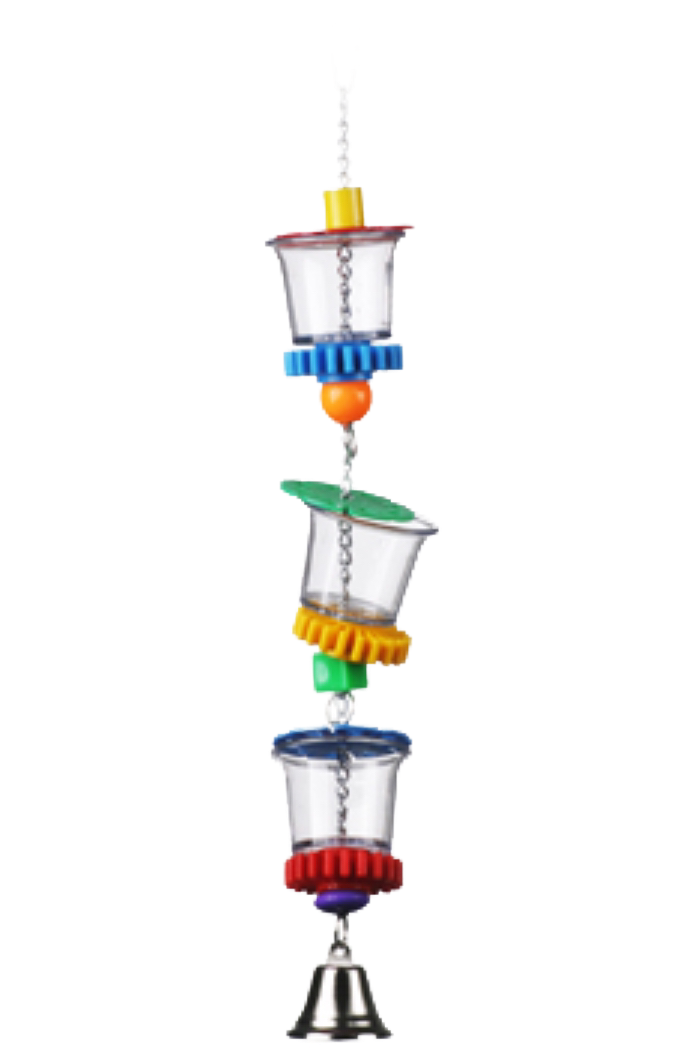 Bottom&#39;s Up Clear Acrylic Cup Forager from Super Bird Creations - for Medium Size Birds
