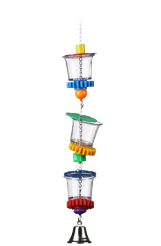 Bottom&#39;s Up Clear Acrylic Cup Forager from Super Bird Creations - for Medium Size Birds