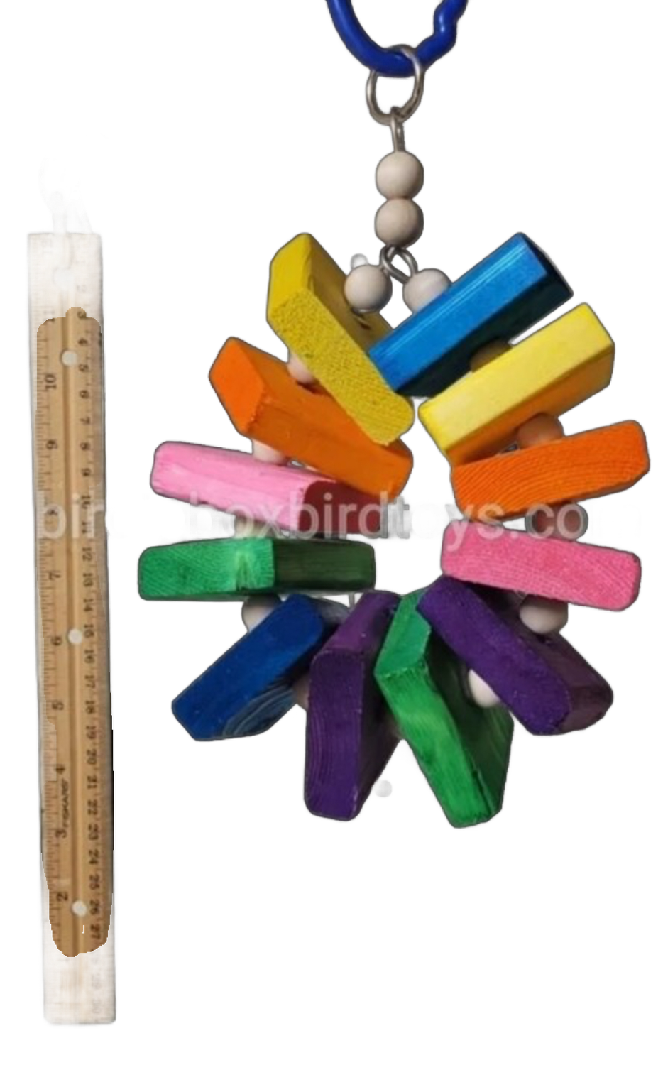 Little Rainbow Ring Hanging Toy by Birdie Box Bird Toys