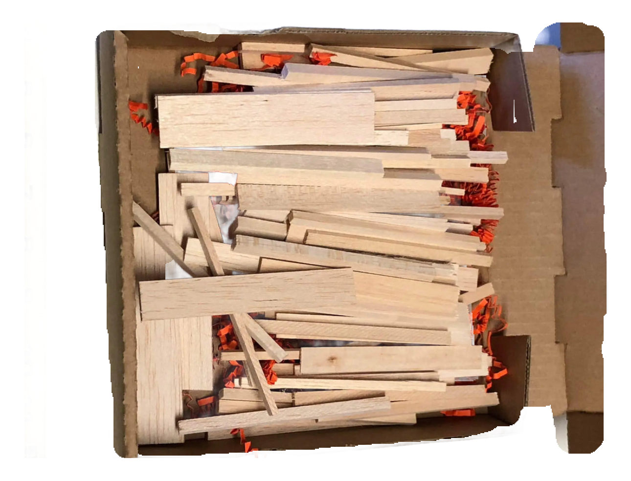 Balsa Pizza Box with Balsa Sticks by PDS Parrot Toys