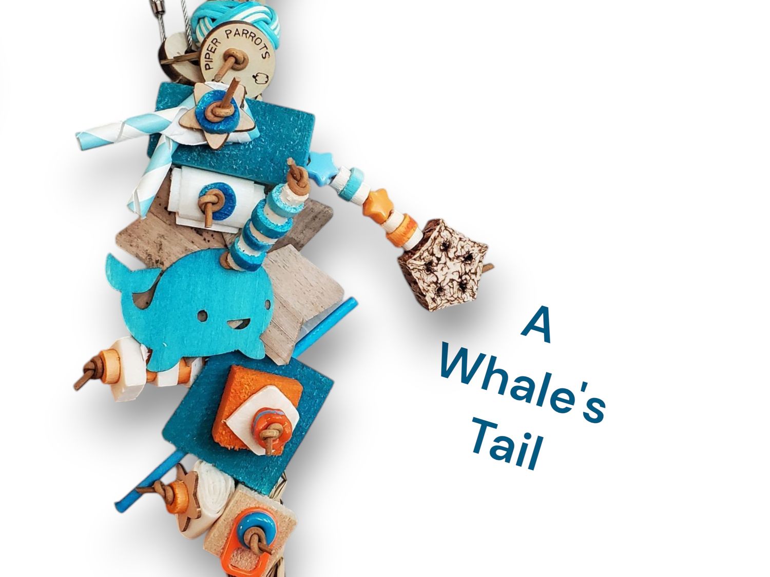 A Whale&#39;s Tail Seagrass Shredder by Peter Piper Parrots -- Limited Edition
