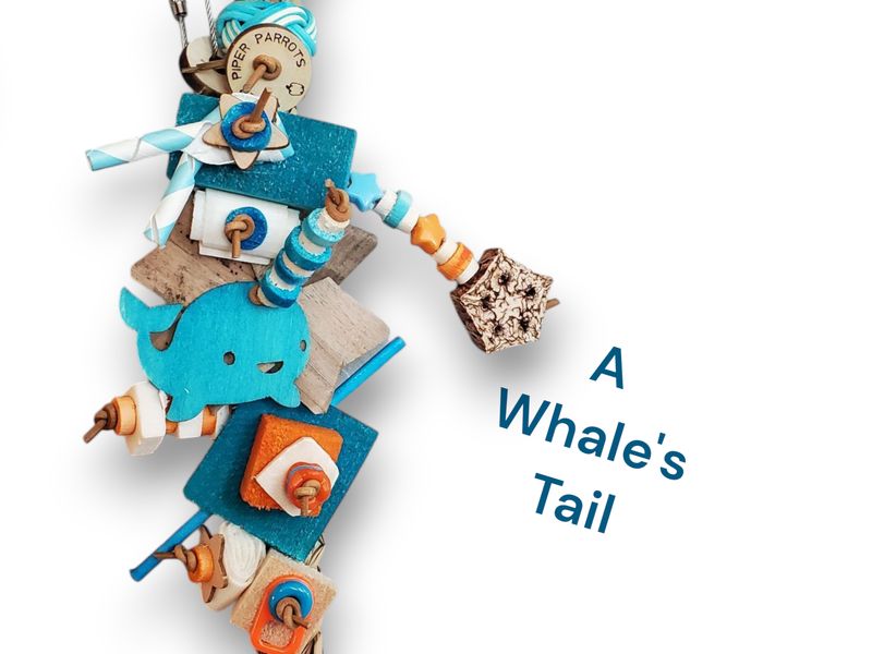 A Whale&#39;s Tail Seagrass Shredder by Peter Piper Parrots -- Limited Edition