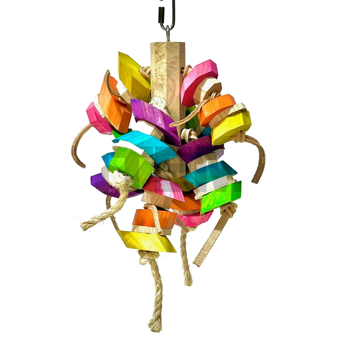 Piaui Hanging Hard Ash Toy by Bite Me Birdie