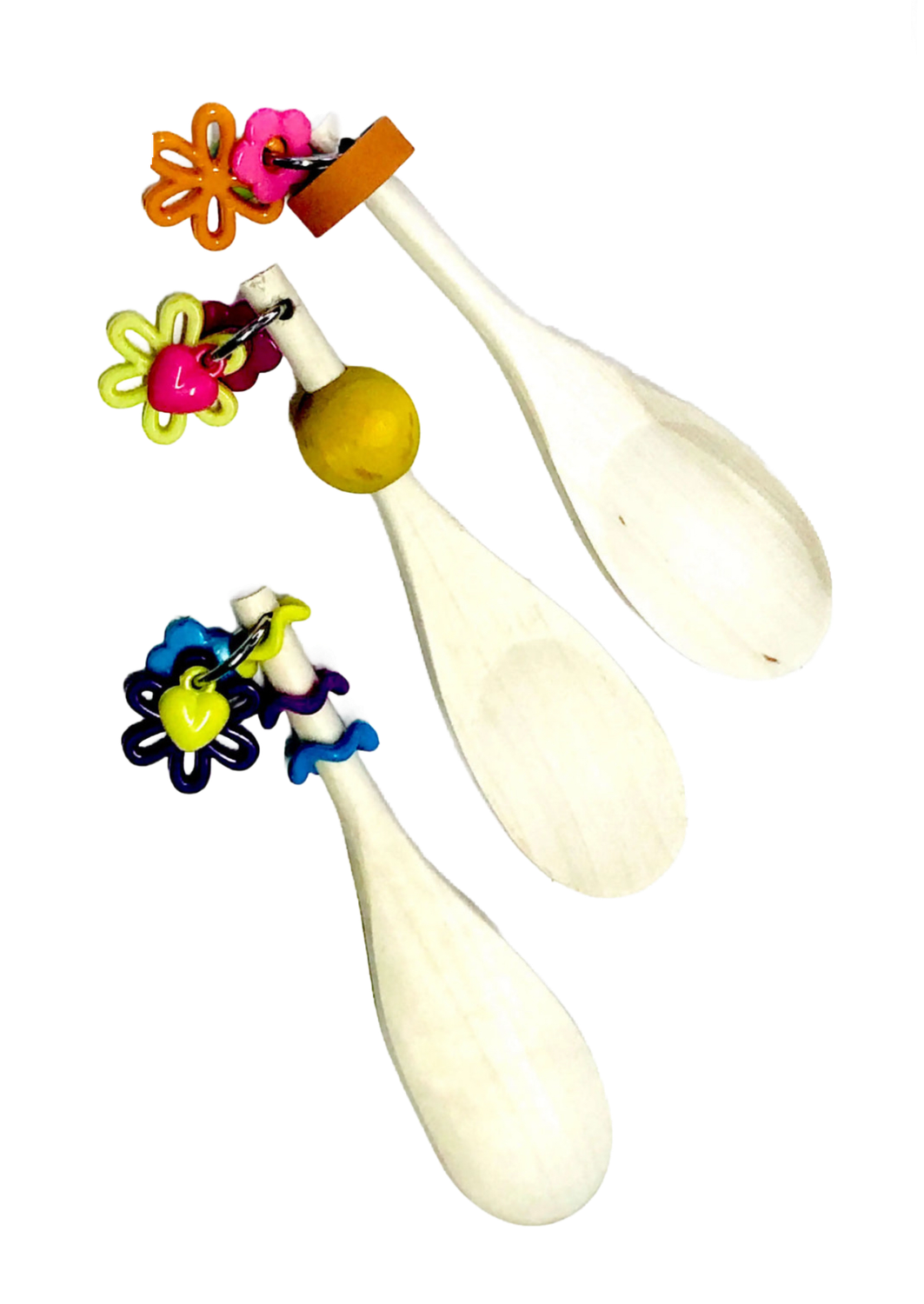 Wood Spoon Bird Foot Toy by PDS Parrot Toys