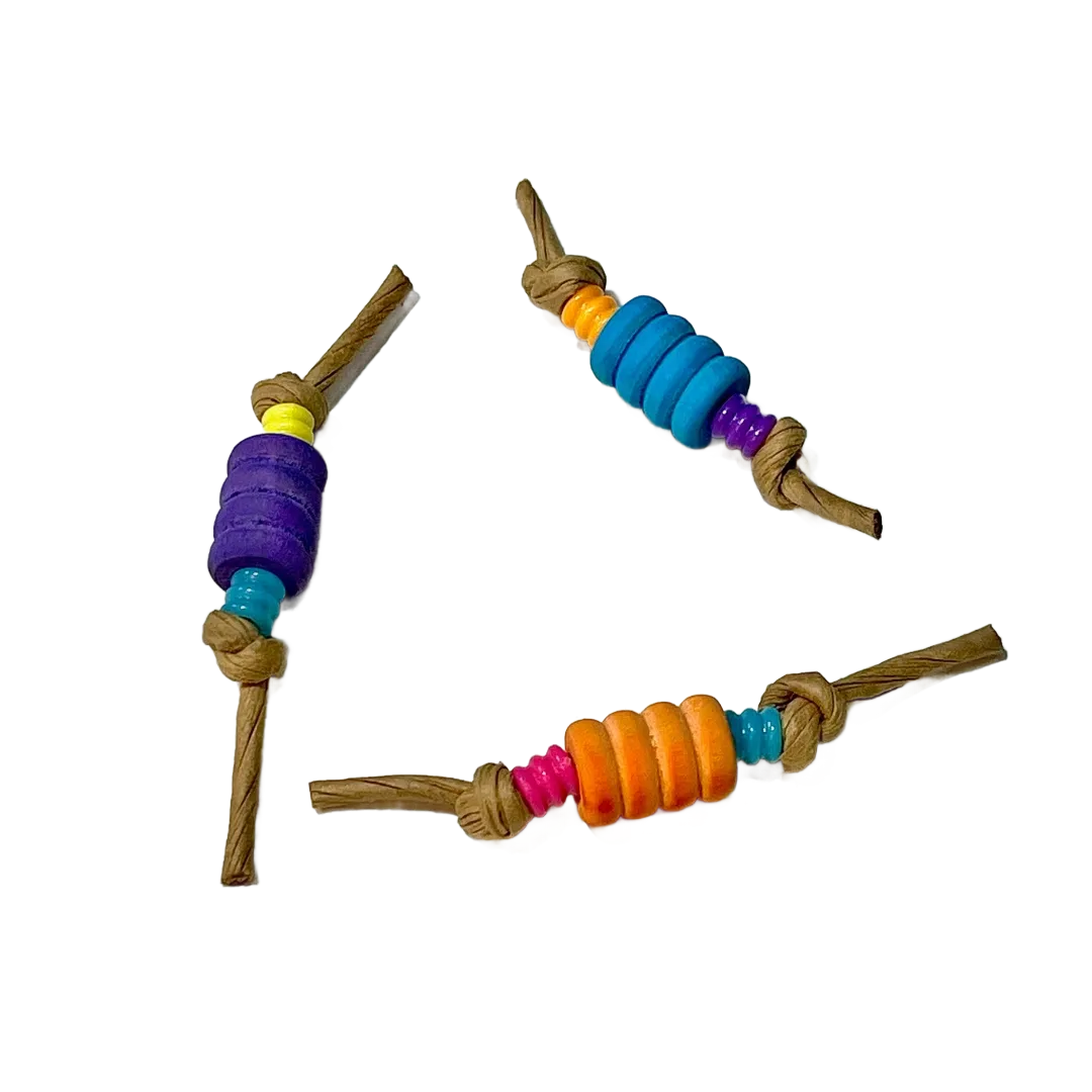 Ripple Set of 3 Foot Toys for Small &amp; Medium Birds - by Bite Me Birdie