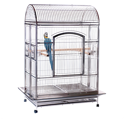 Stainless Steel Folding Cathedral Bird Cage FREE Shipping - By Caitec