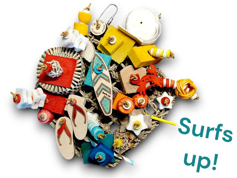 Surf&#39;s Up Seagrass Mat Shredder by Peter Piper Parrots -- Limited Edition