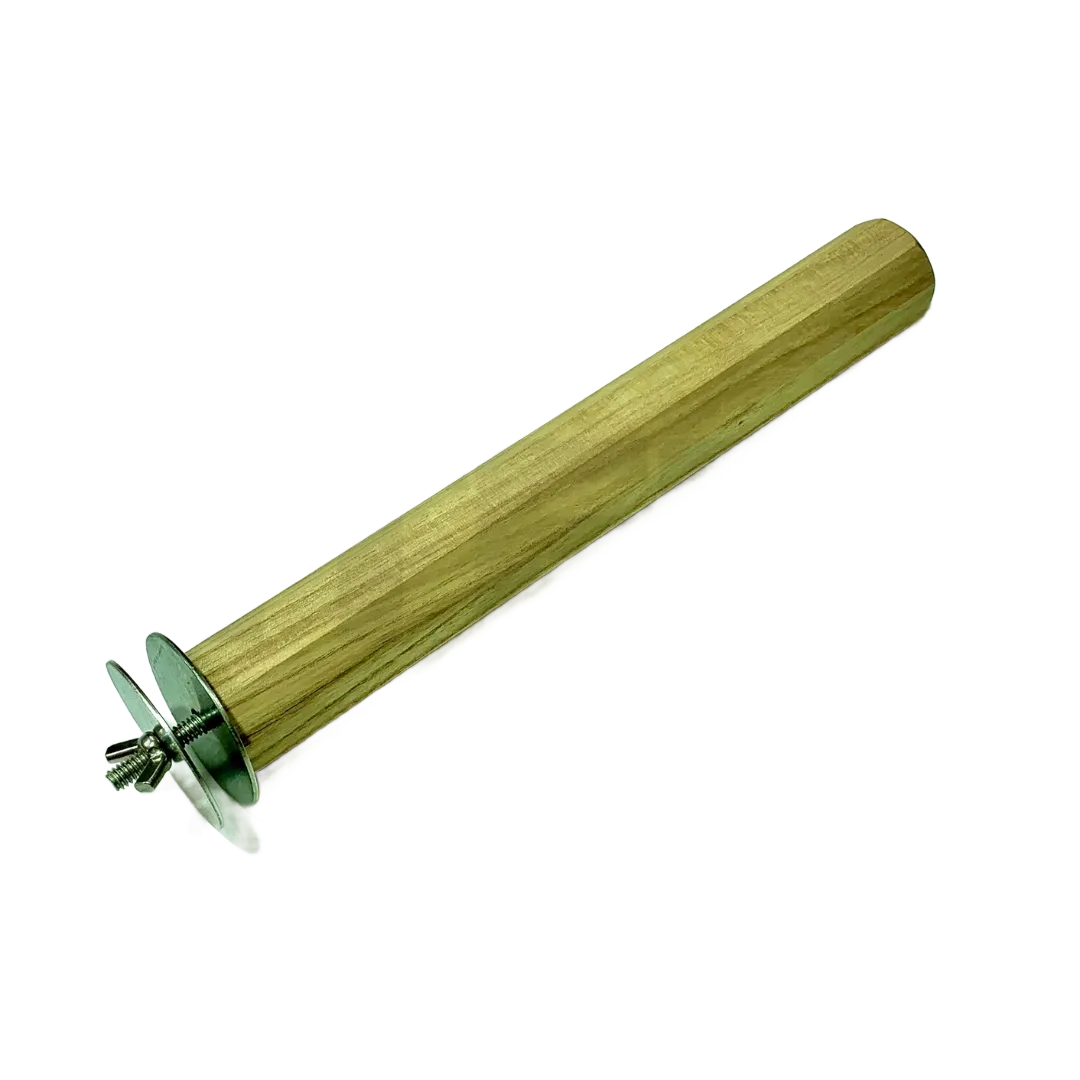 Medium Natural Hard Ash Wood Perch 1.25&quot; diameter x 10&quot; length by Bite Me Birdie