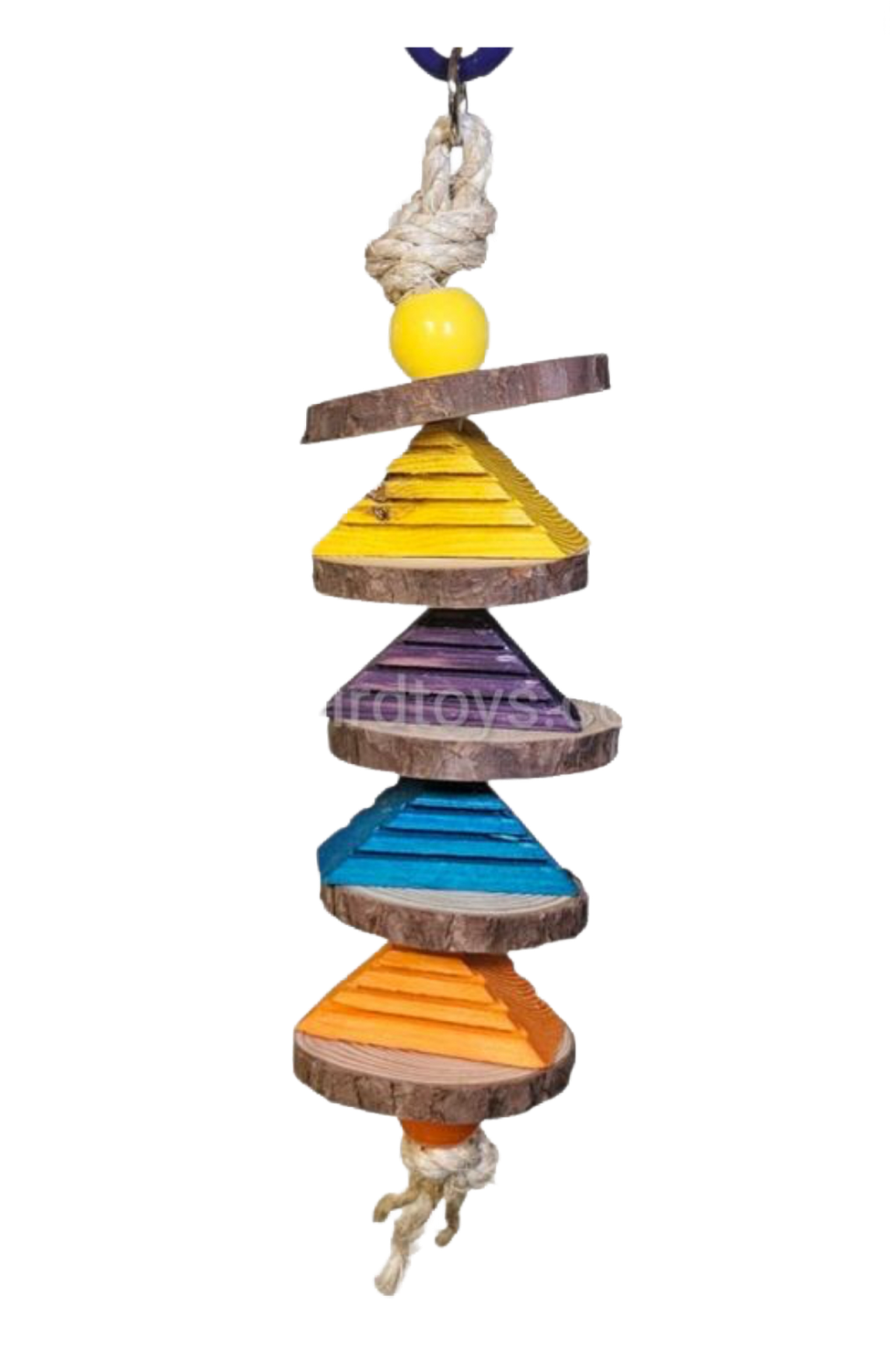 Triangle Rounds Hanging Toy by Birdie Box Bird Toys