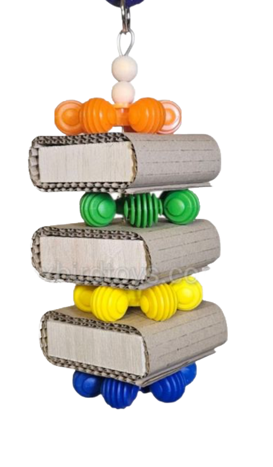 Balsa Star Stack Hanging Toy by Birdie Box Bird Toys