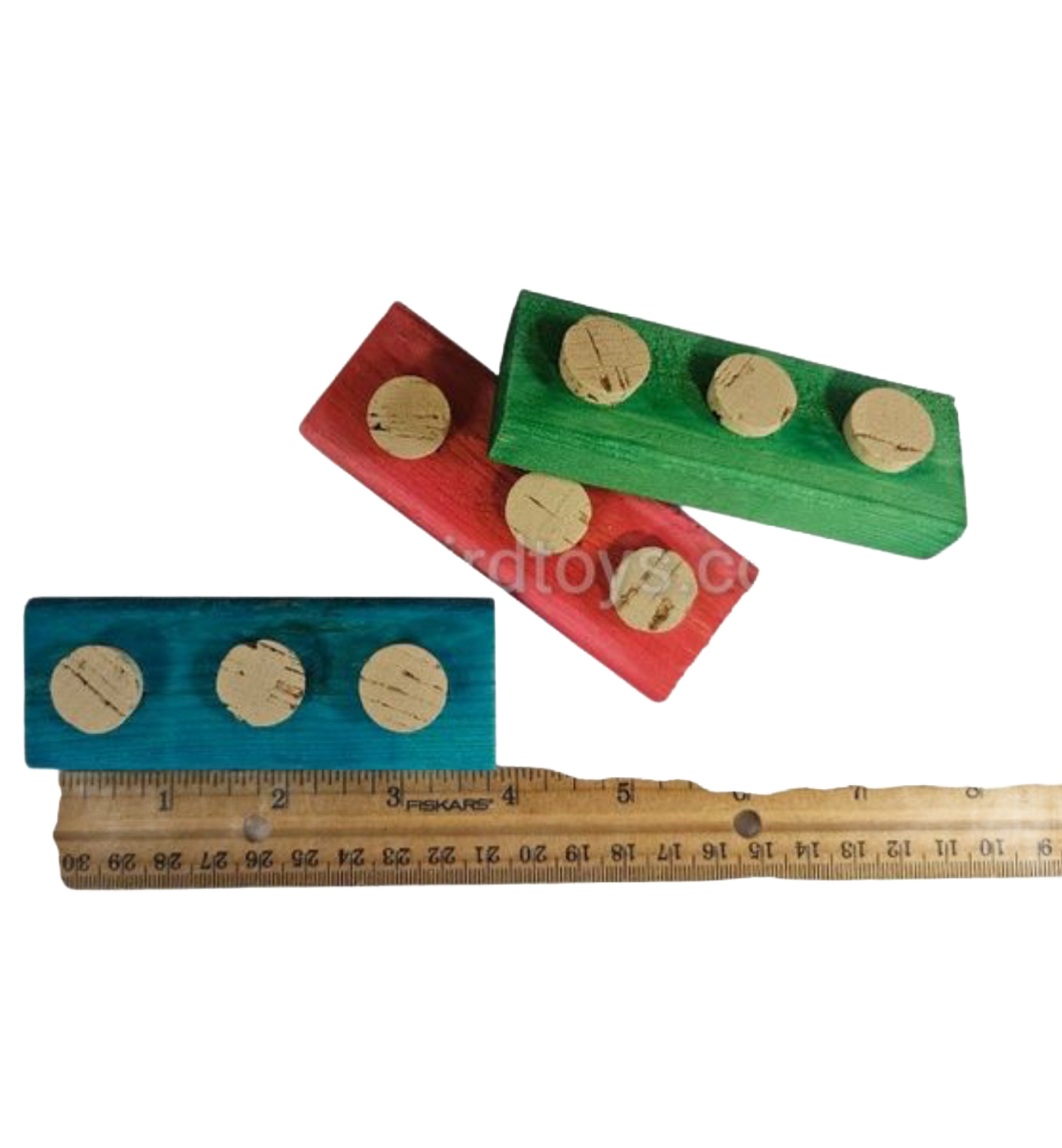 Cork Plank Footie 3 Pack by Birdie Box Bird Toys