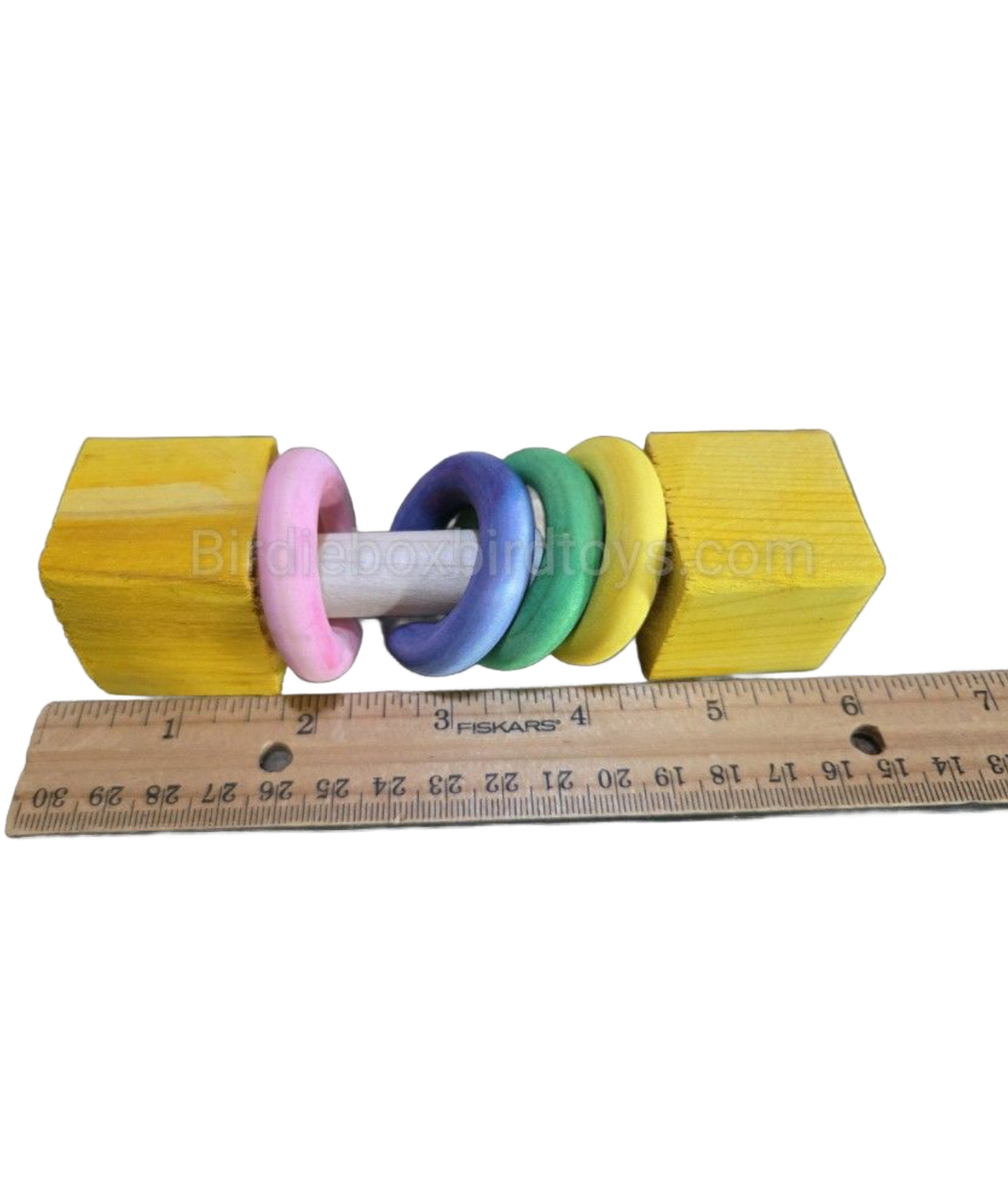 Barbell Birch Footie by Birdie Box Bird Toys