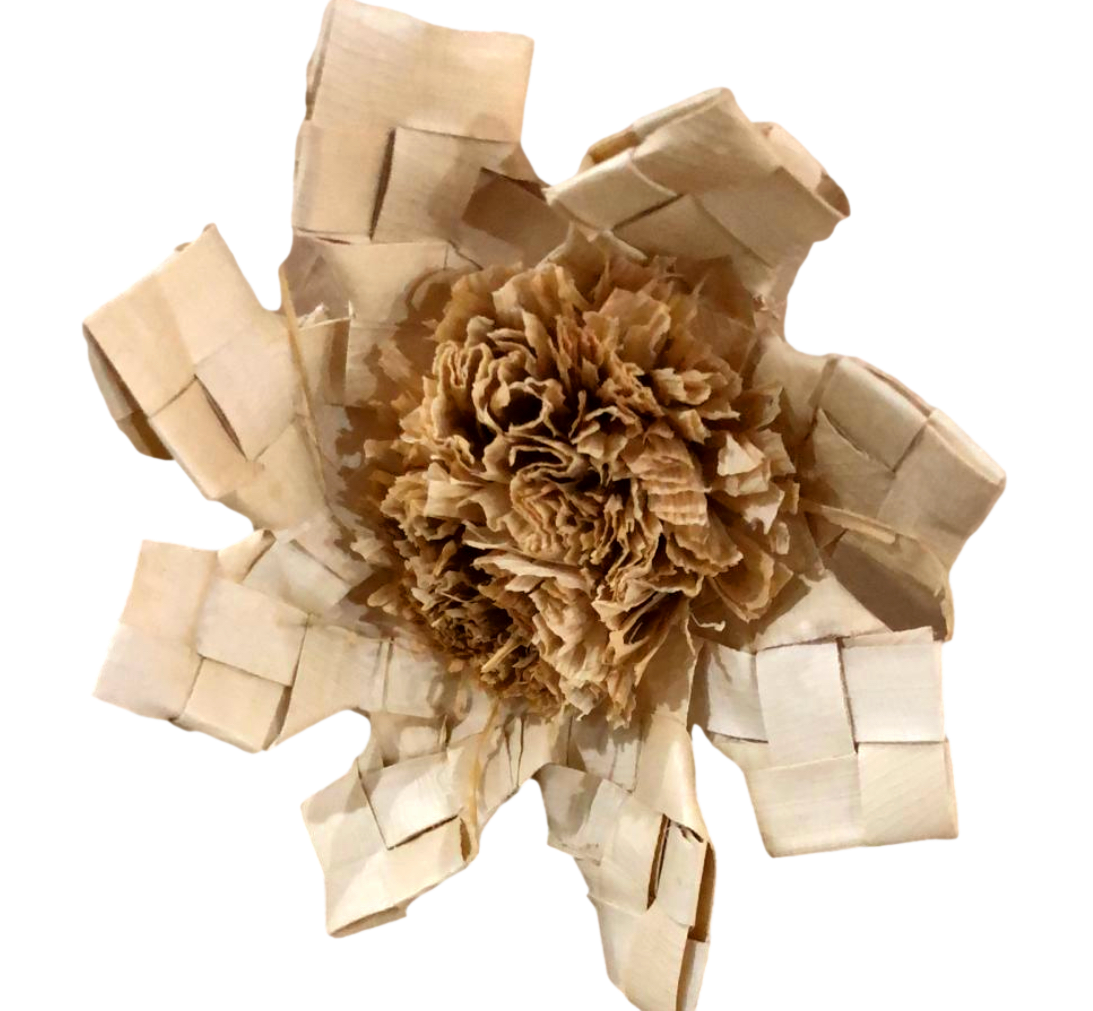 Bigger Palm and Corn Husk Sunflowers Natural - 2pc by Feathered Addictions