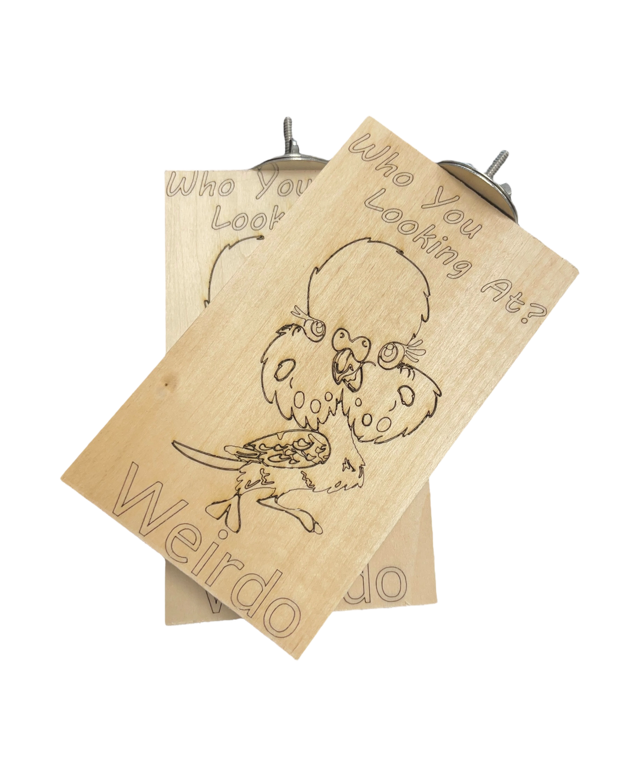 Who You Looking at Weirdo? Basswood Platform by Feathered Addictions