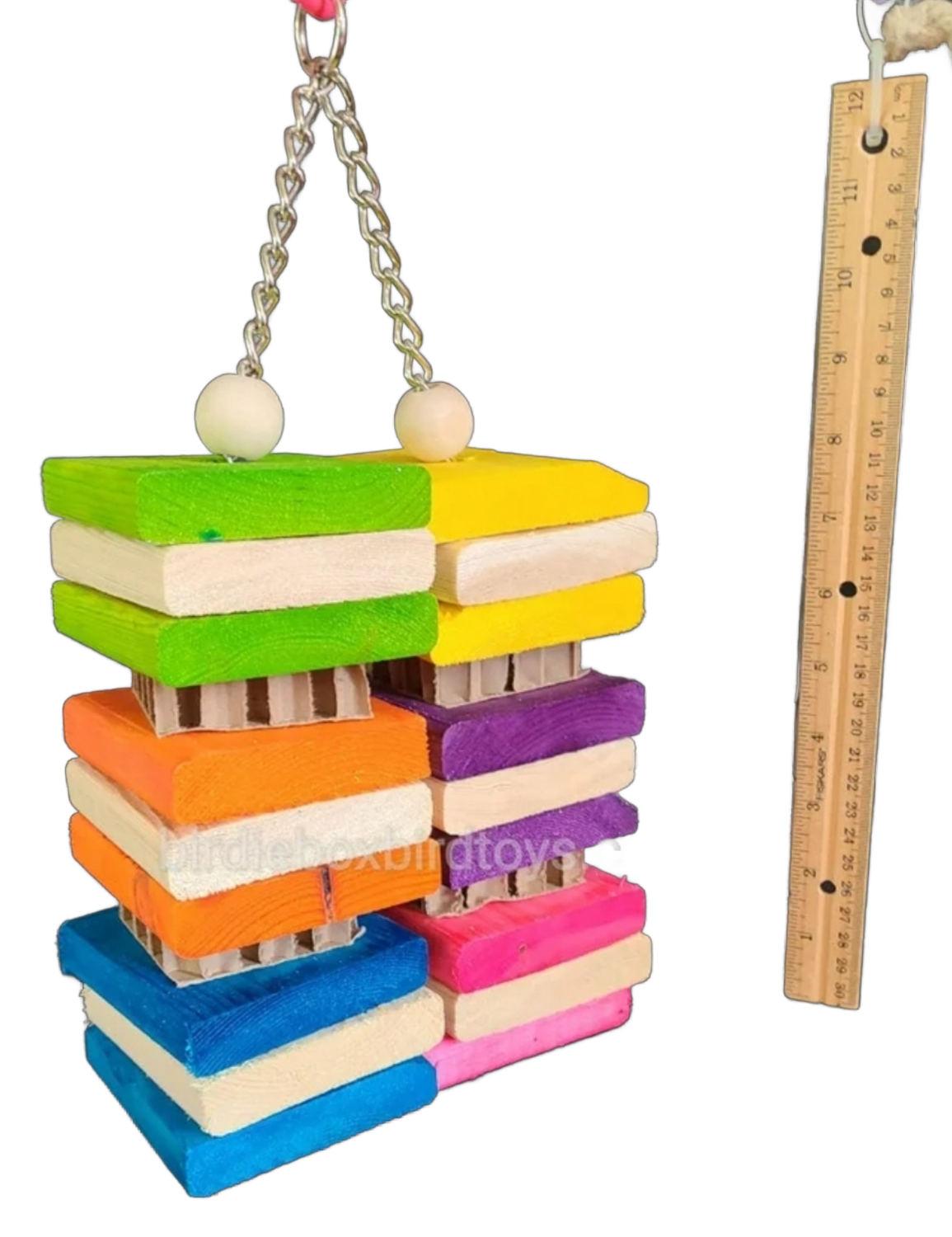 Neopolitan with Stainless Hardware by Birdie Box Bird Toys