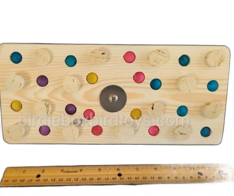 Cork n Bead Board Side Mount Grande 12&quot; by Birdie Box Bird Toys