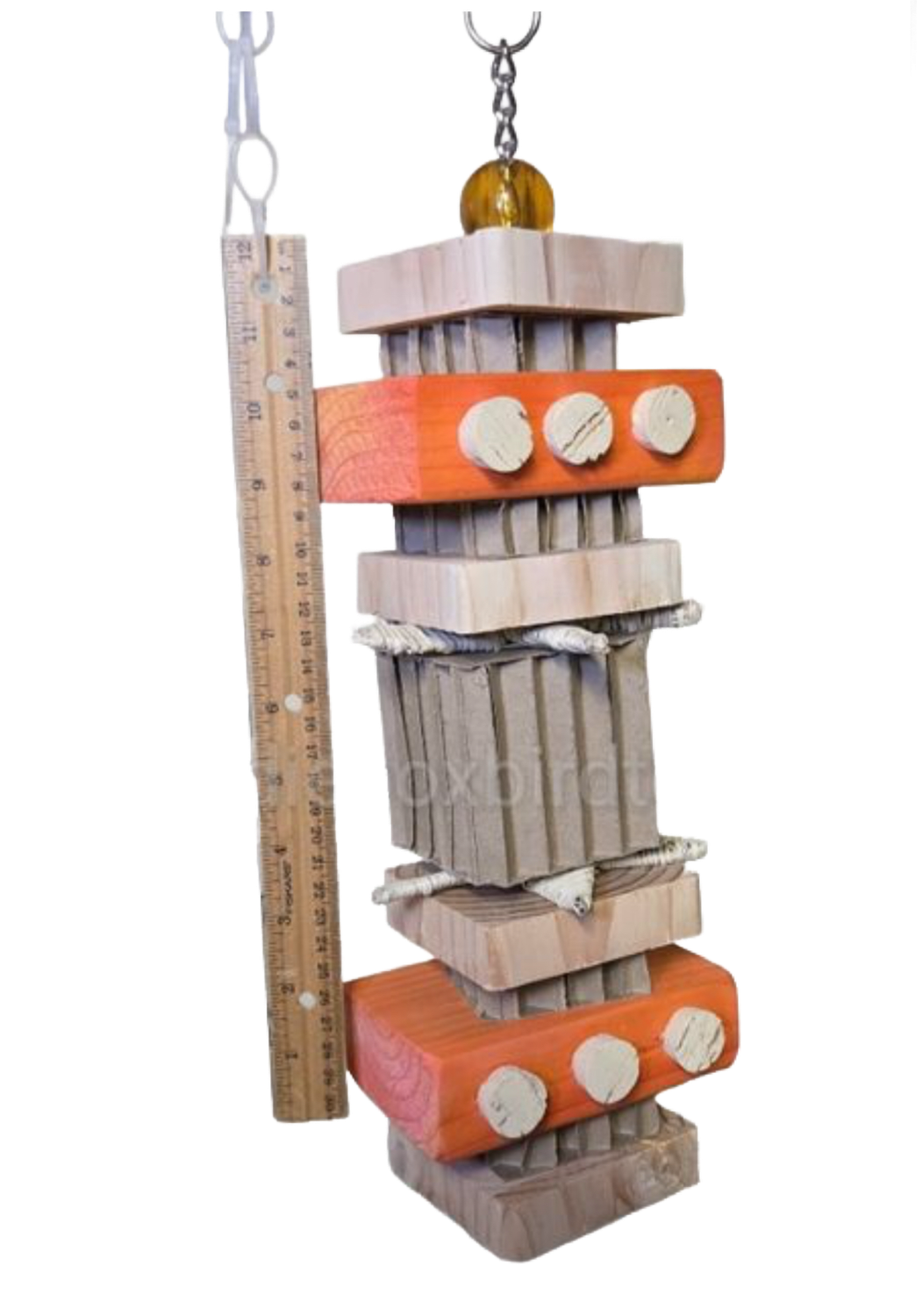 Abner on Stainless Birdie Box Bird Toys