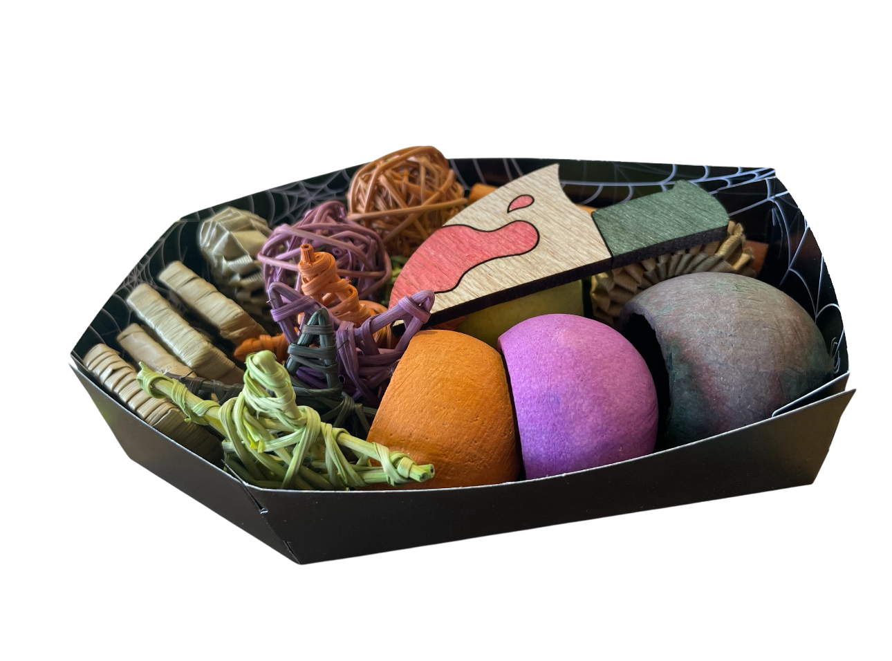 Cobwebs in the Coffin Foraging Box by Feathered Addictions