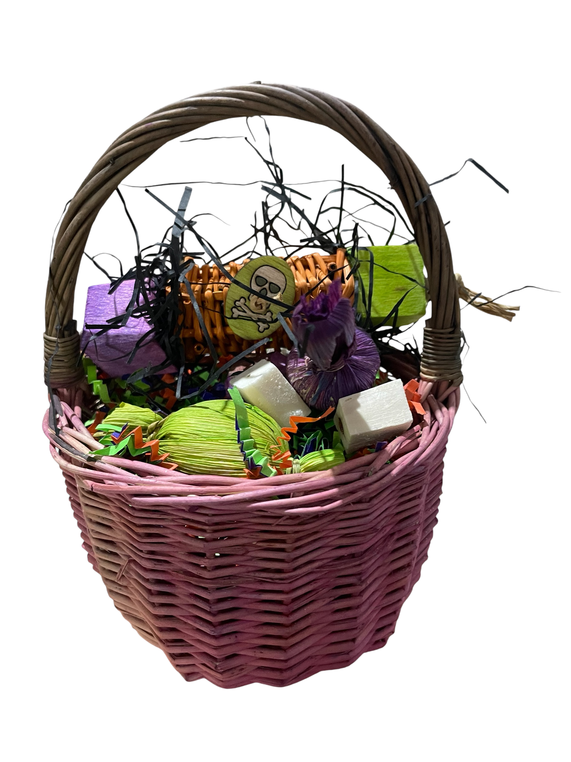 Foot Toy Basket Hanging with String and Pear Link for Halloween by Feathered Addictions