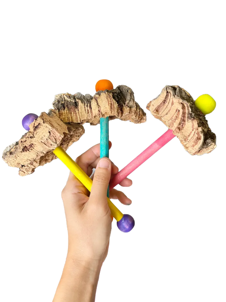 Cork Lollies Natural Virgin Cork Foot Toy for Medium Birds for Medium and some Large Birds by Pirate&#39;s Beak