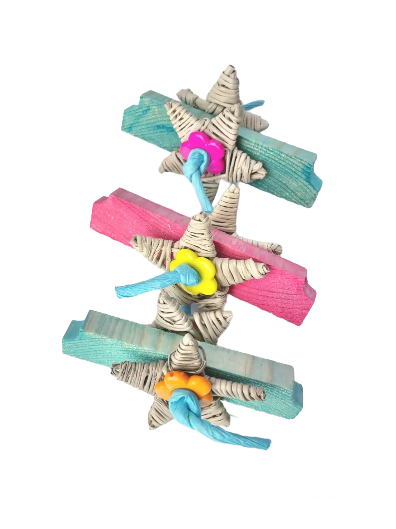 Twinkle Toes Natural Foot Toy Set of 2 for Small to Medium Birds for Small Birds by Pirate&#39;s Beak