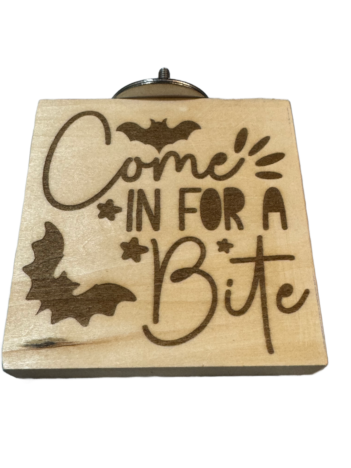 Come in for a Bite 3.25&quot; SQUARE Basswood Platform by Feathered Addictions