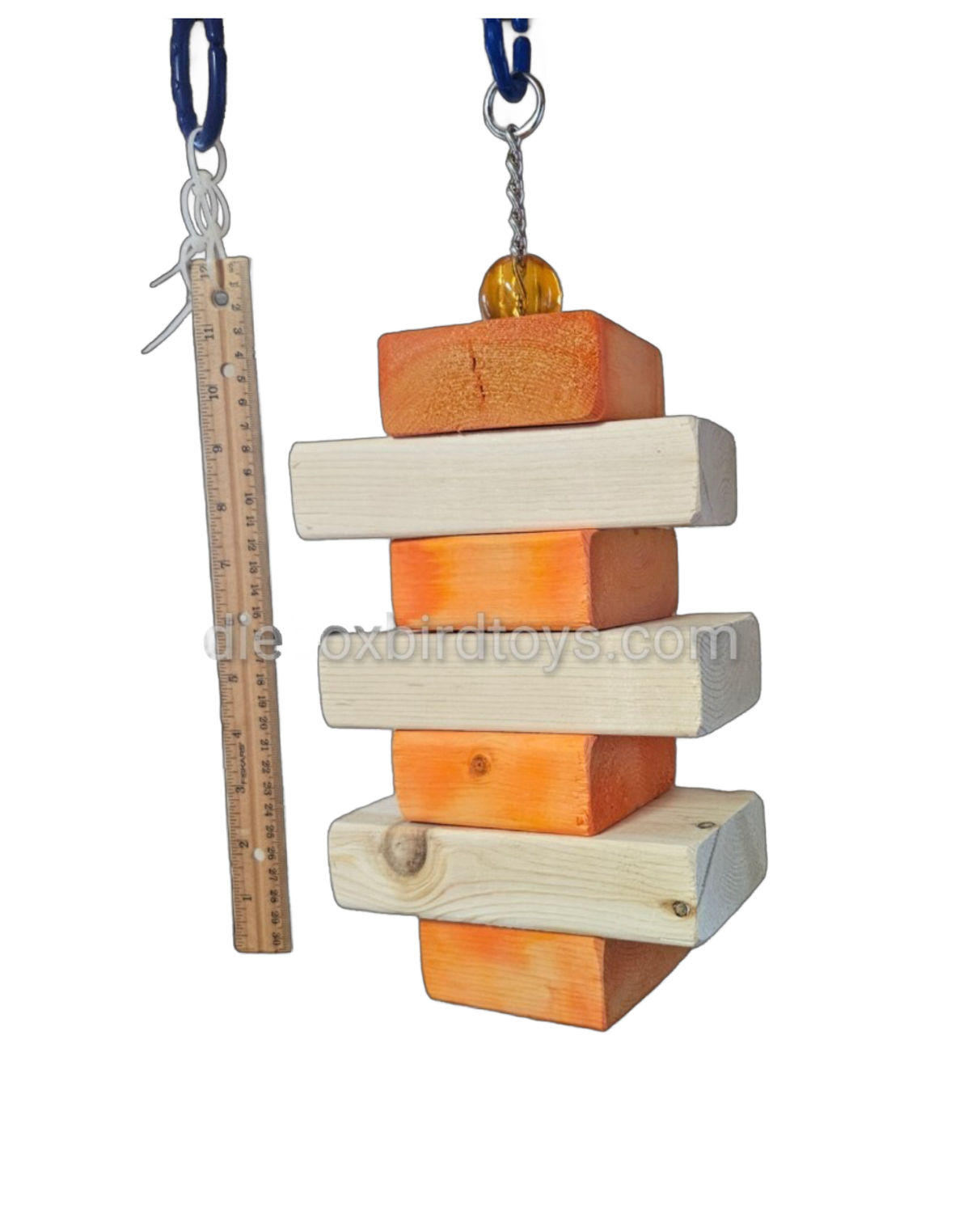 Big Bob on Stainless Chain by Birdie Box Bird Toys