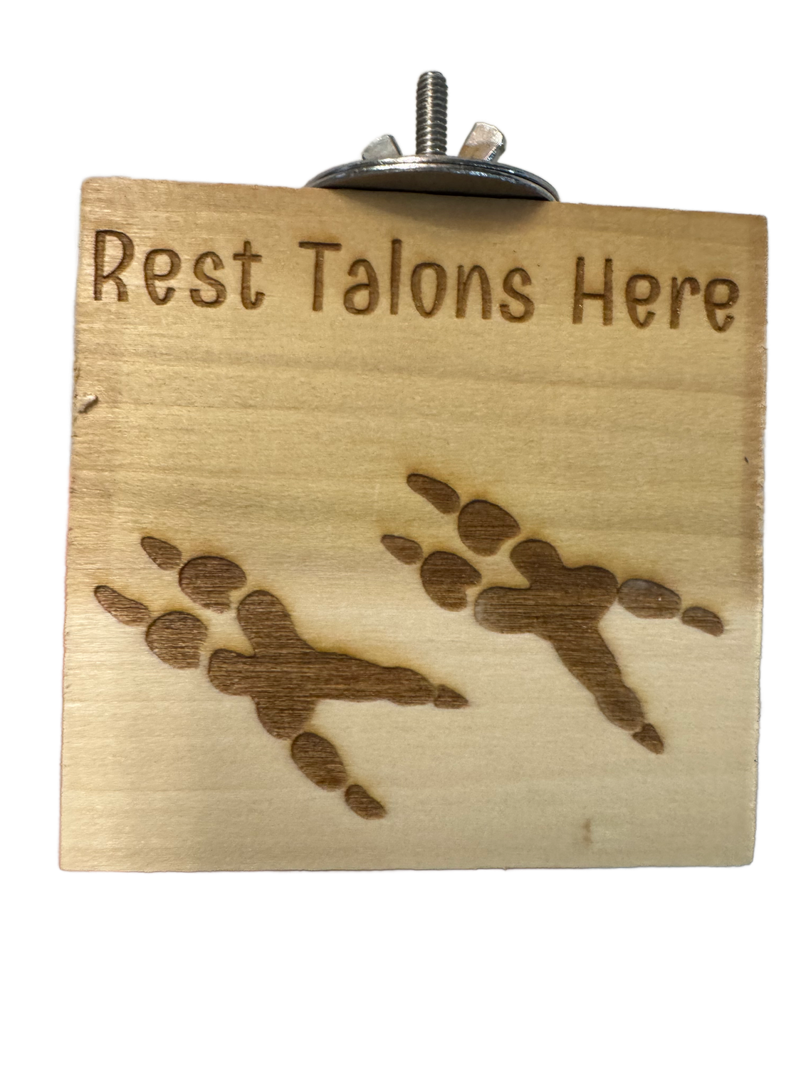 Rest Talons here 3.5&quot; Square Basswood Platform by Feathered Addictions