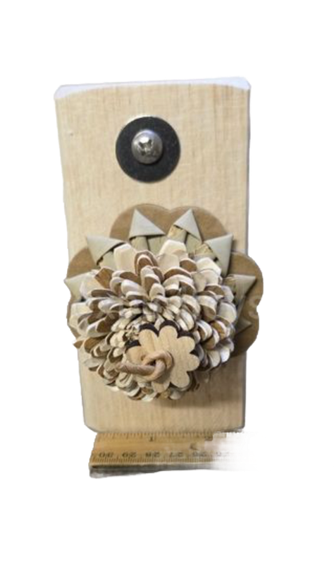 Natural Balsa Block Cage Mount by Birdie Box Bird Toys