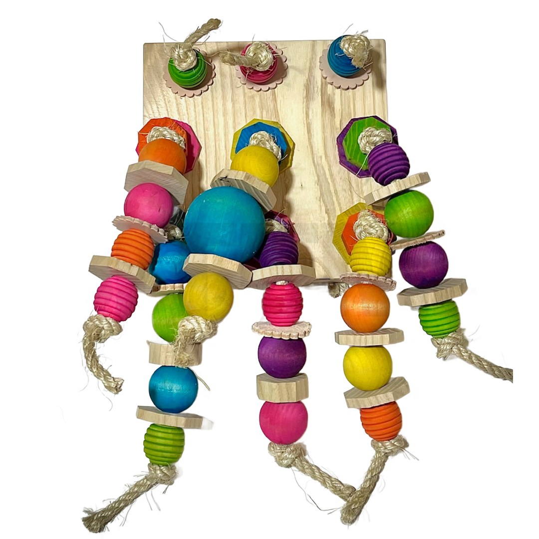 Paisley Gumball LARGE Cage Mount Toy by Bite Me Birdie