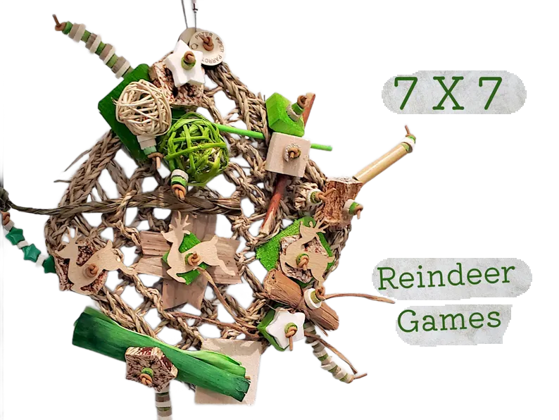 Reindeer Games 7&quot;x7&quot; Premium Mat Shredder by Peter Piper Parrots -- Limited Edition