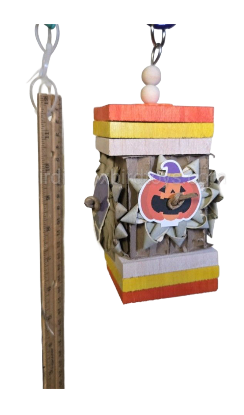 Candy Corn Munchy Cube - Limited Edition by Birdie Box Bird Toys