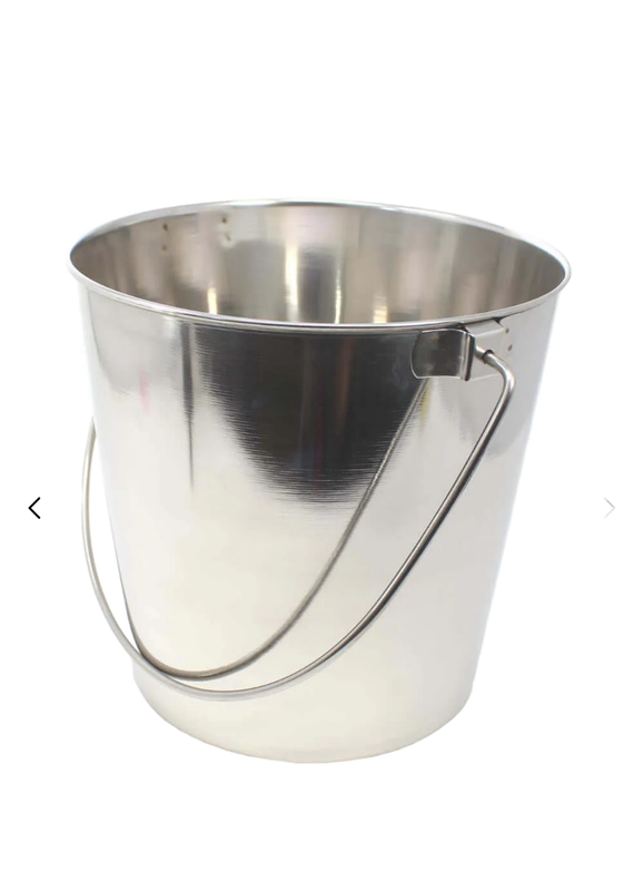 6 Quart Stainless Steel Large Toy Bucket for Large Parrots